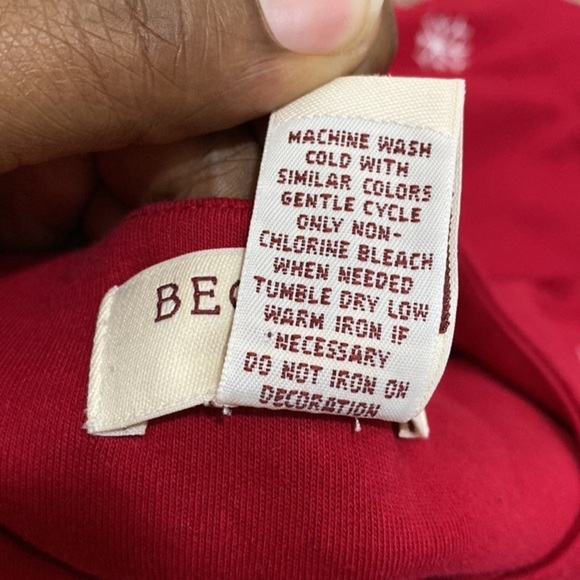 Bechamel Red Embroidered Snowman & Snowflakes Button Front Cardigan Size 2X - Picture 10 of 10